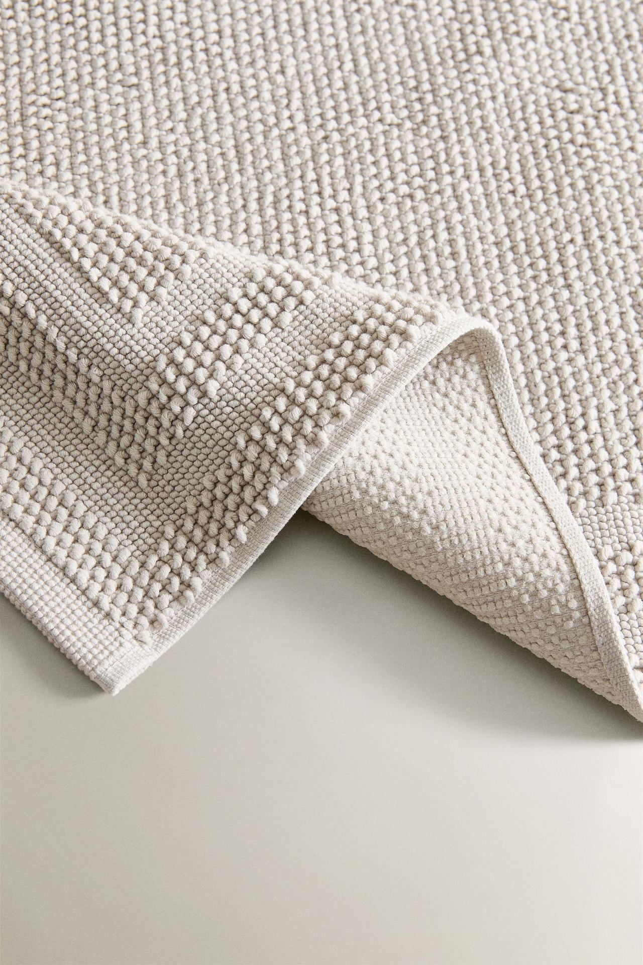 COTTON BATH MAT — Light gray