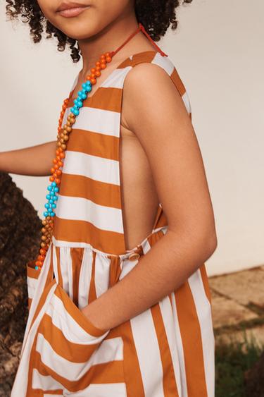 LIMITED EDITION STRIPED POCKET DRESS - Orange by Zara - Image 3