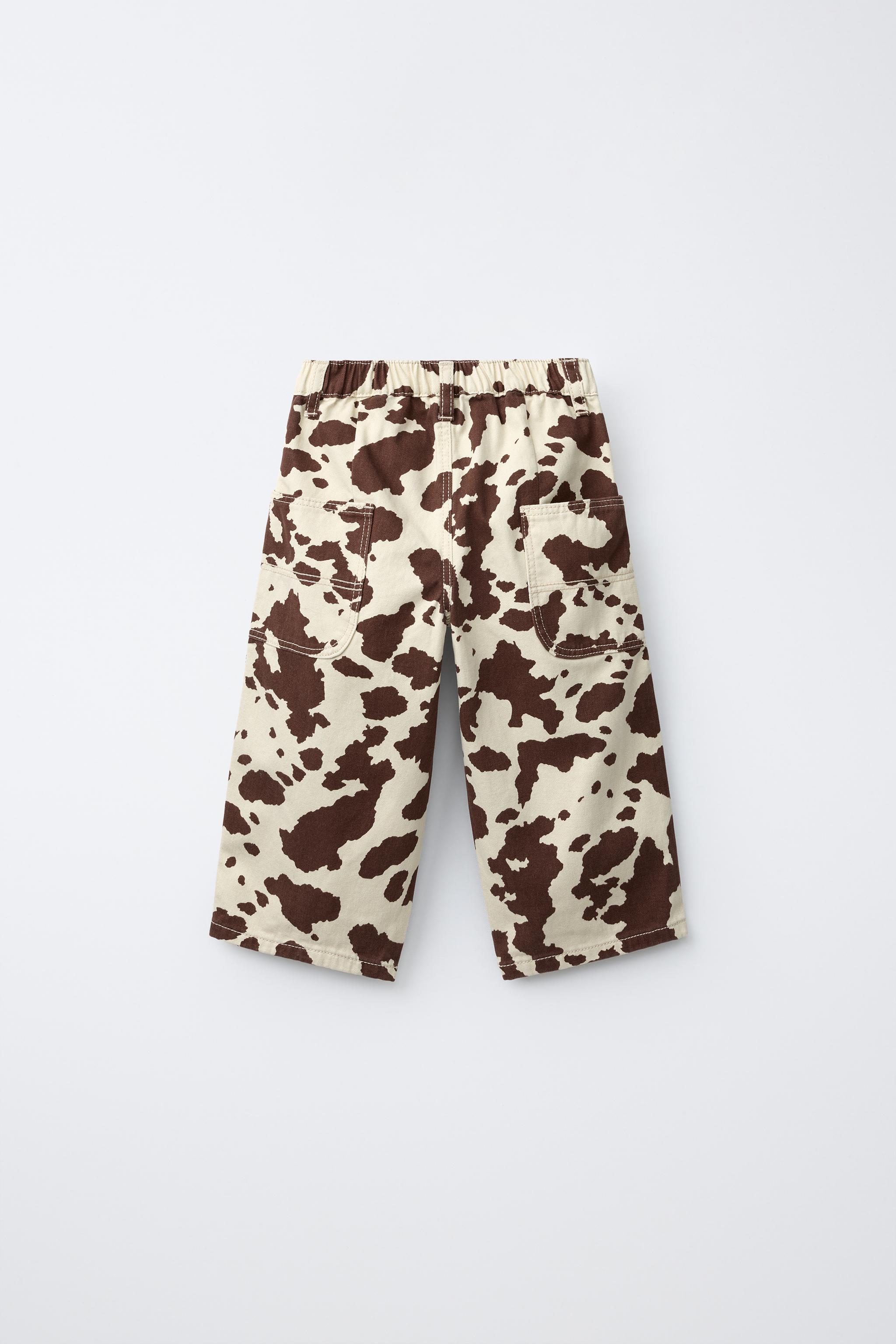 COW-PRINT BALLOON PANTS