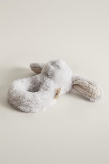 RABBIT BABY RATTLE PLUSH TOY — Gray 2