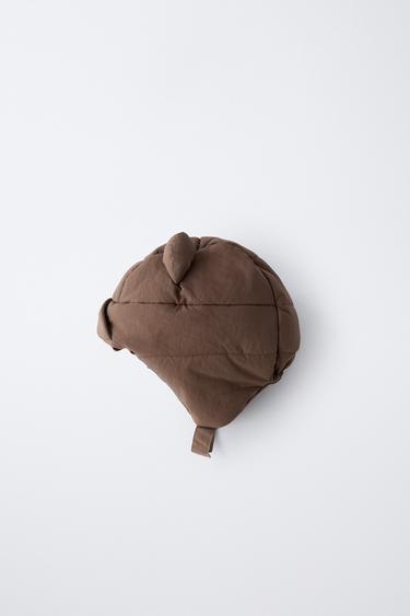 BONNET NYLON À PETITES OREILLES - Marron de Zara - Image 3