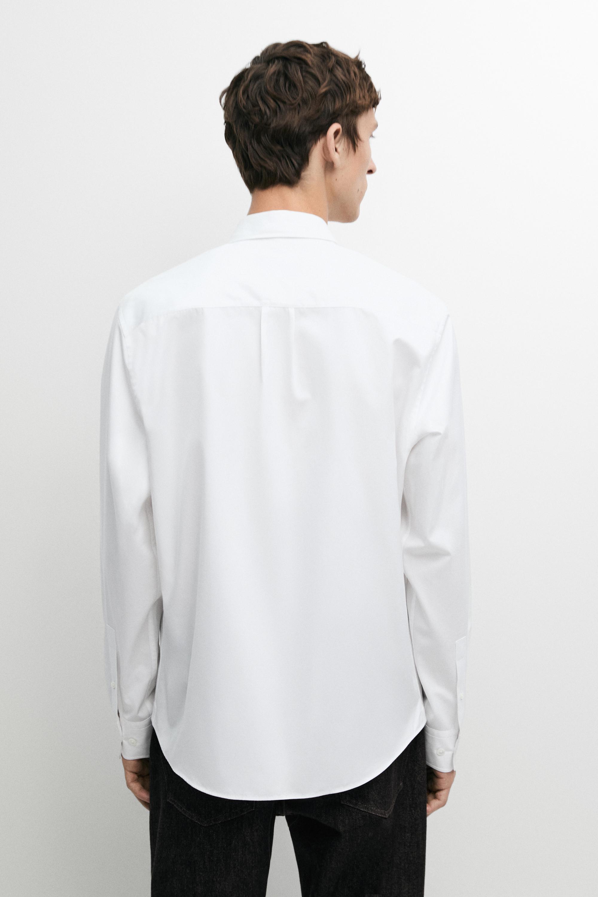 100% cotton regular fit poplin shirt