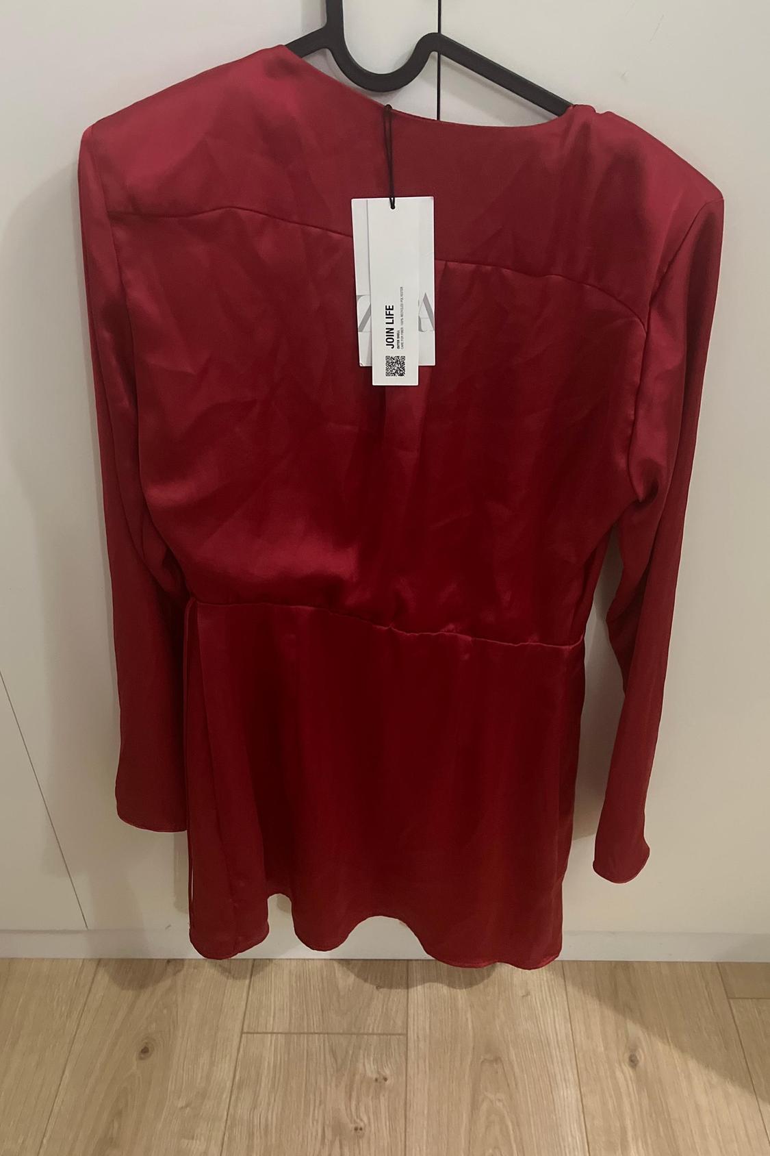 SATIN EFFECT WRAP DRESS