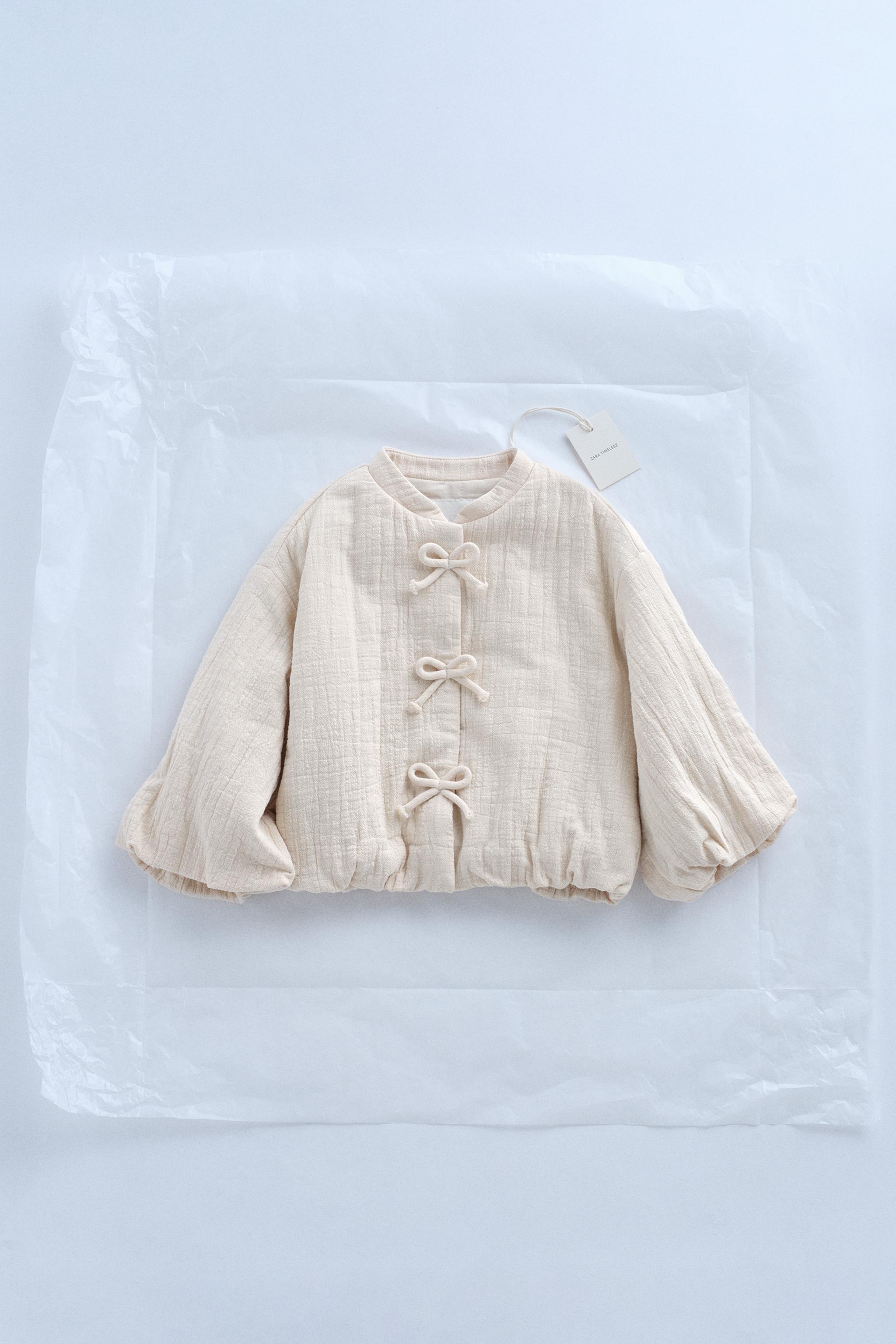 TIMELESZ - BOW DETAIL PADDED JACKET - Ecru | ZARA United States