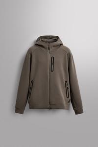 Sweat Zara Homme Beige - Col Montant 1/4 Zip - Taille M - Occasion En Très Bon état