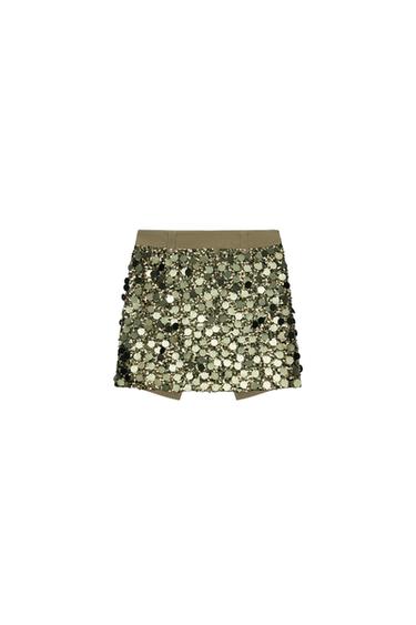 MINIGONNA PAILLETTE - Verde di Zara