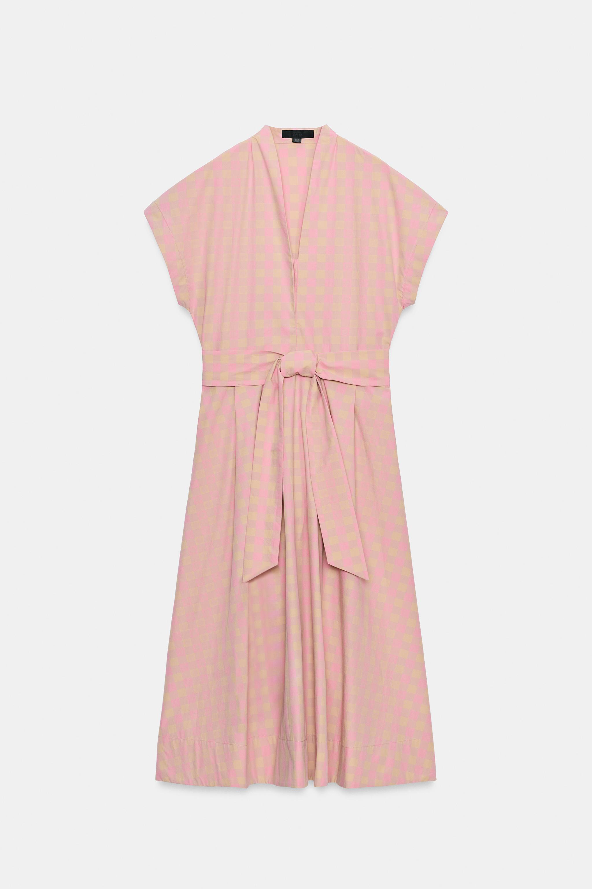 CHECK POPLIN DRESS ZW COLLECTION