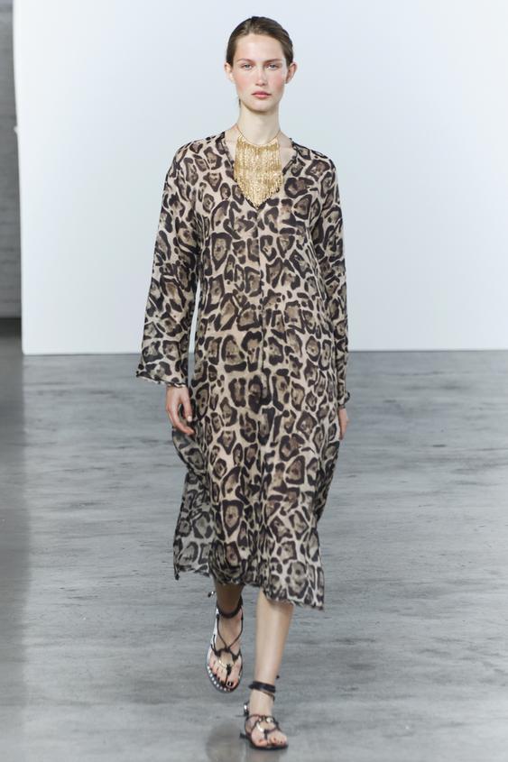 ANIMAL PRINT RAMIE BLOUSE ZW COLLECTION - Leopard | ZARA United States