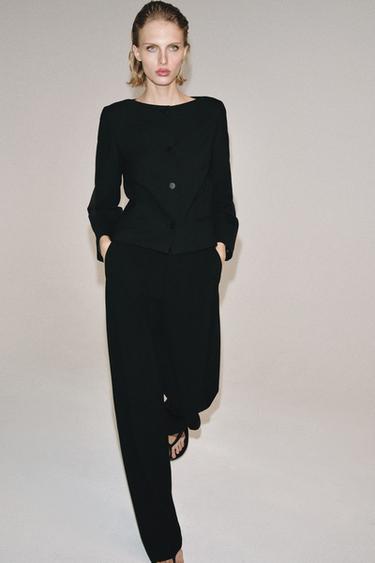 ZW COLLECTION BUTTONED JACKET - Black by Zara