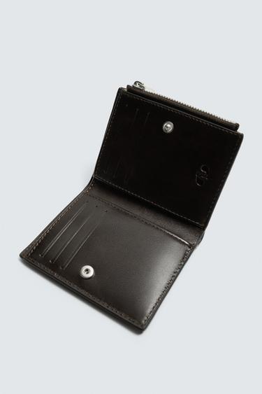 PORTEFEUILLE PORTE-MONNAIE EN CUIR - Marron de Zara - Image 2