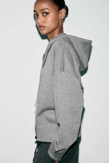 SWEAT EN MAILLE À CAPUCHE - Gris de Zara - Image 3