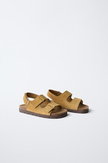 LEATHER SANDALS - Brown by Zara