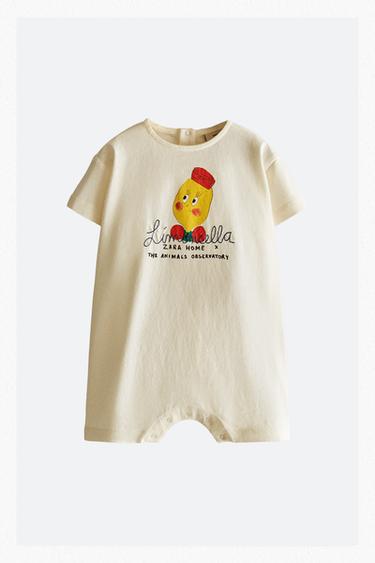 LIMONCELLA X THE ANIMALS OBSERVATORY BABY ROMPER - Light beige by Zara