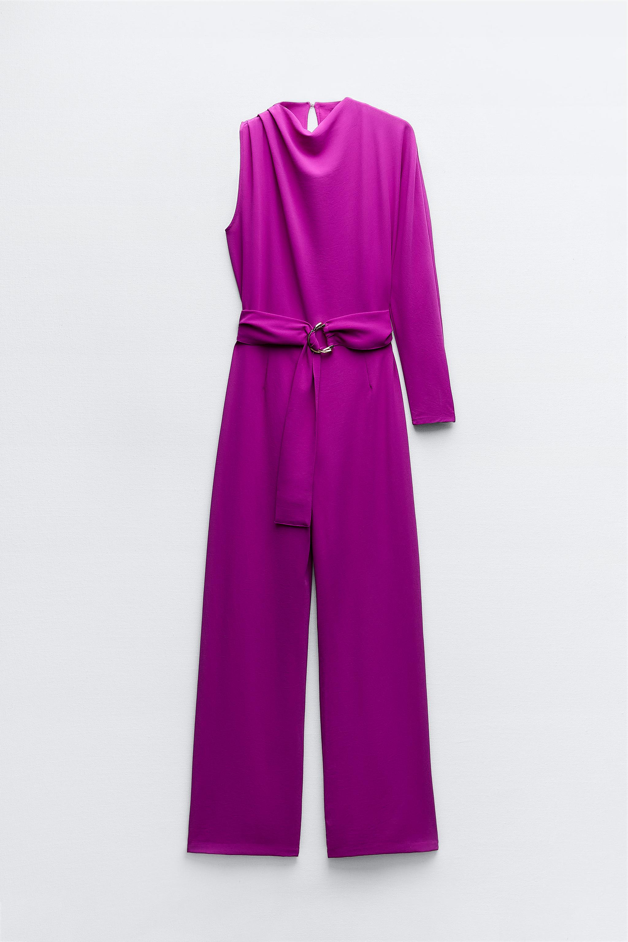 ASYMMETRIC JUMPSUIT WITH BELT