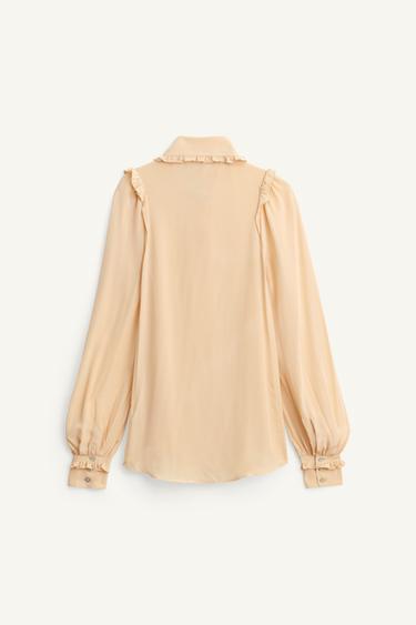 CHEMISE ROMANTIQUE À NŒUD ÉDITION LIMITÉE - Pêche de Zara - Image 6