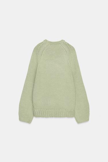 PULL EN MAILLE À BAS ASYMÉTRIQUE - Vert d'eau de Zara - Image 6