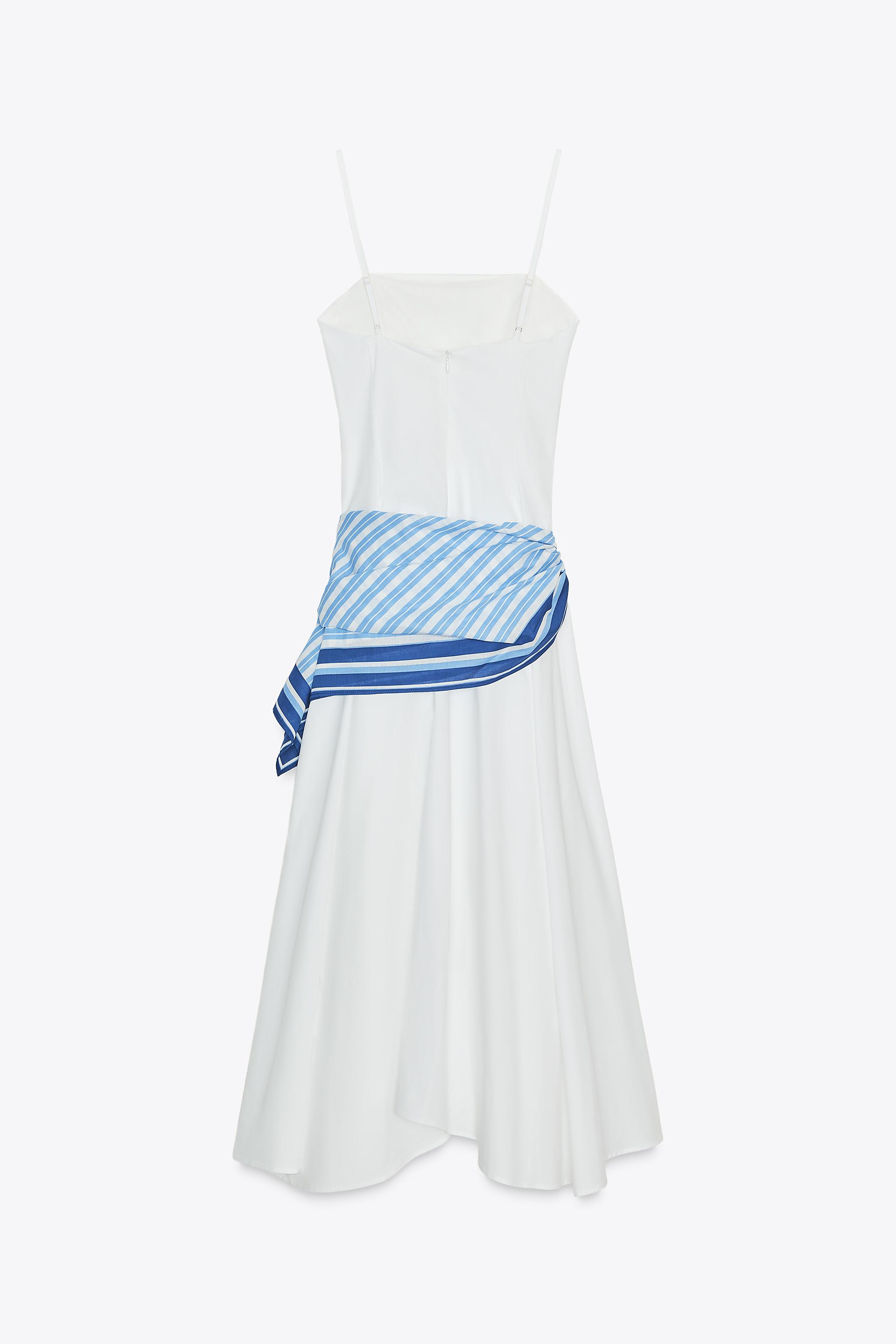 ROBE MIDI FOULARD RAYURES
