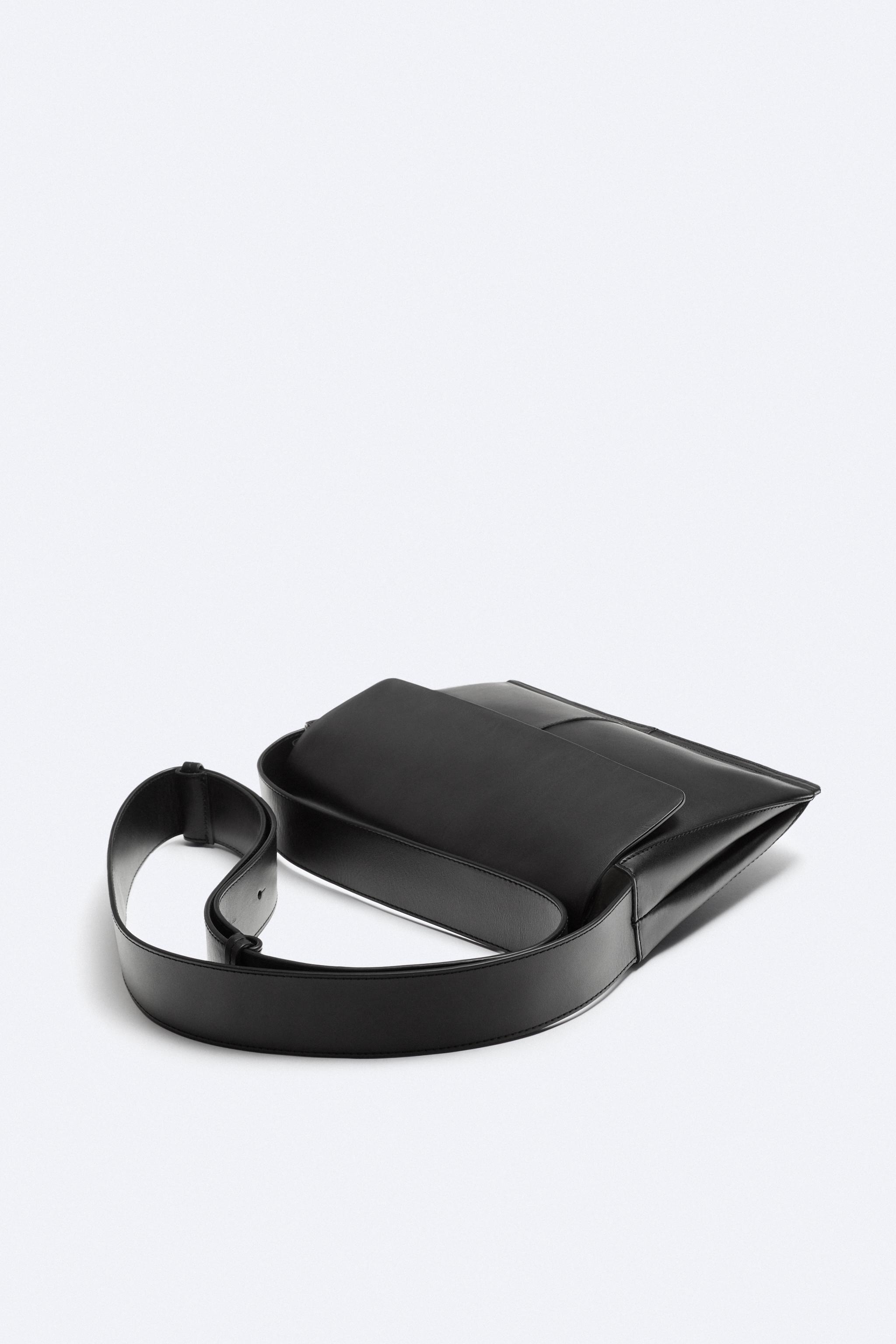 LEATHER CROSSBODY BAG LIMITED EDITION - Black | ZARA United States