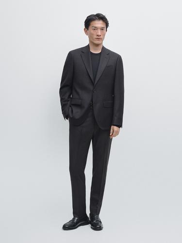 Americana traje lana - Marino de Zara