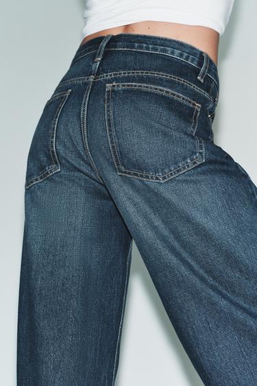 TRF WIDE-LEG CROSSED WAIST HIGH-WAIST JEANS - Navy blue by Zara - Image 5