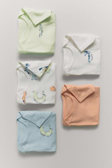 강아지 바디수트 5장 세트 - Zara 멀티컬러