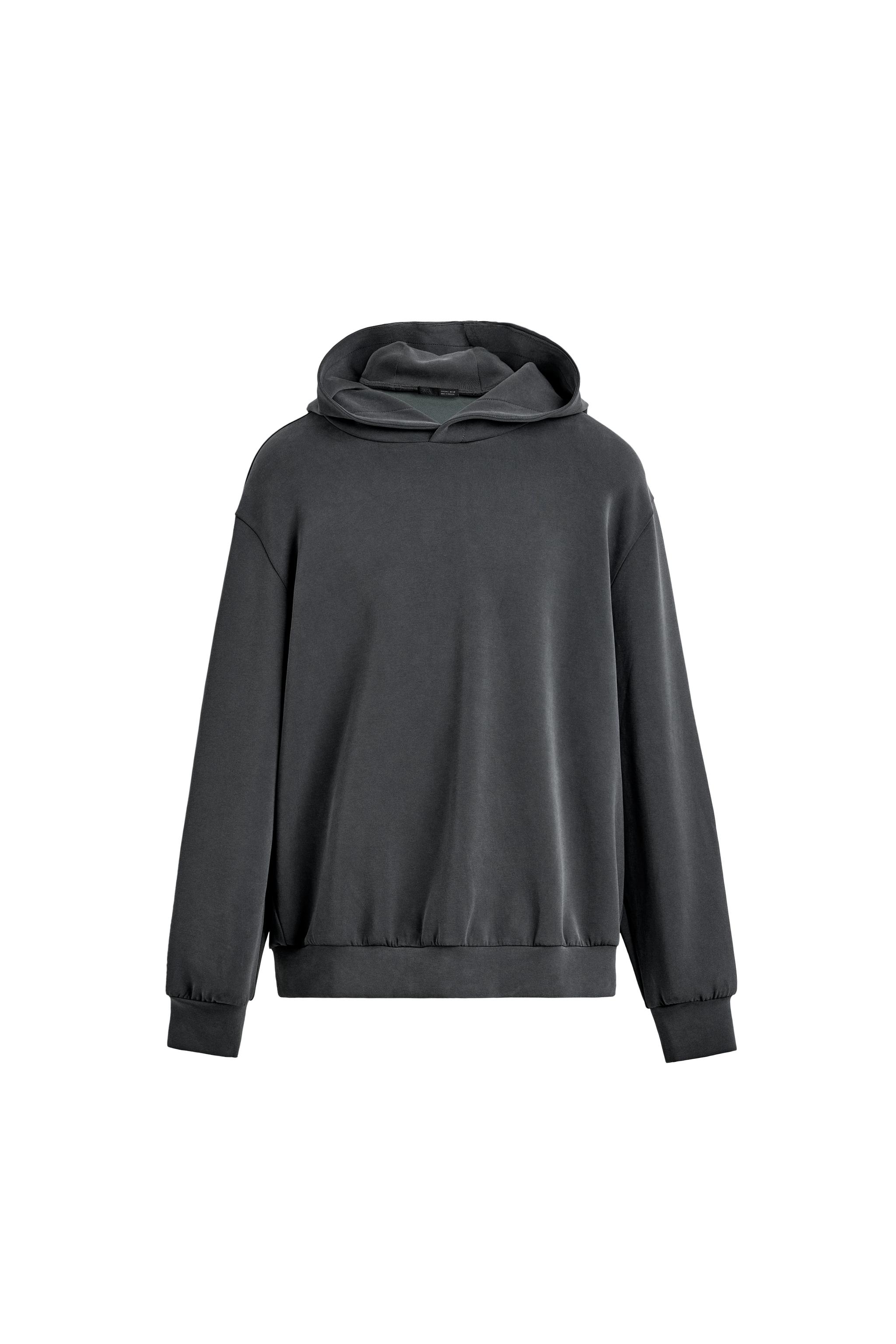 ウォッシュドソフトフーディ - ブルー/グレー | ZARA Japan / 日本