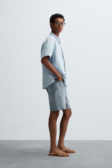 LIGHT DENIM SHIRT - Light blue by Zara - Image 3