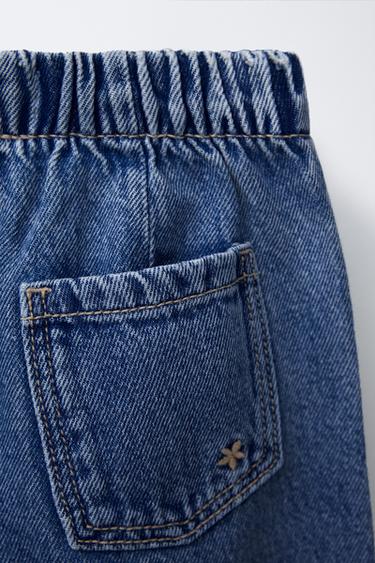 FLUID RIPPED WIDE-LEG JEANS - Blue by Zara - Image 3