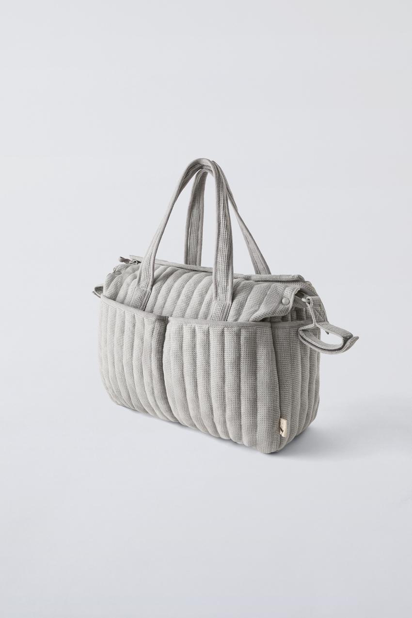 COTTON DIAPER BAG - Gray | ZARA United States