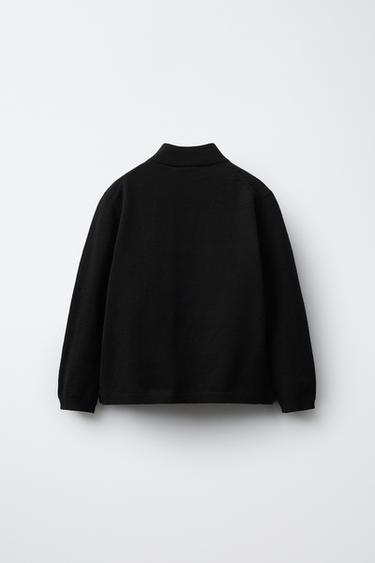 HIGH NECK KNIT SWEATER - Black by Zara - Image 1