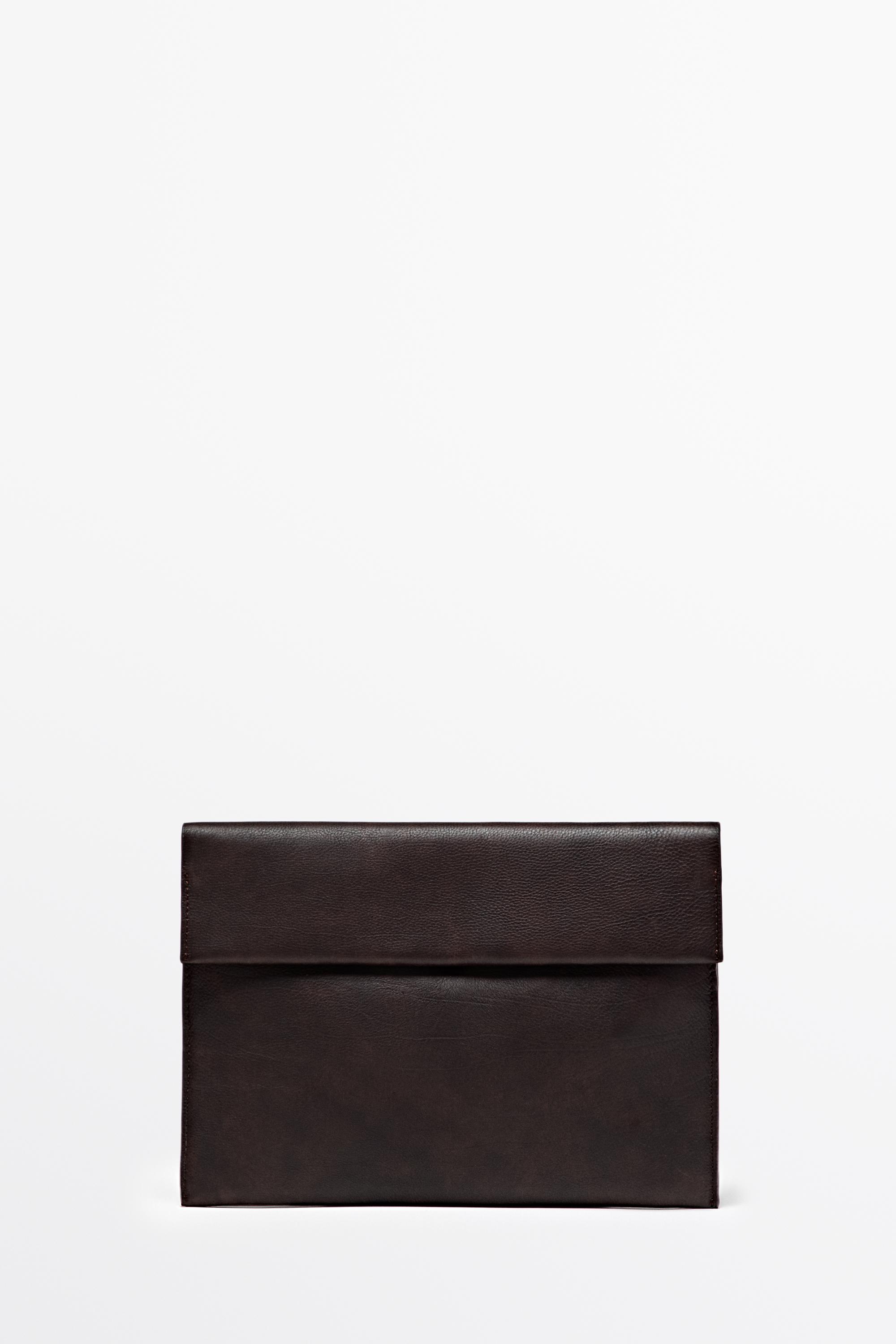 Nappa leather iPad case — Brown