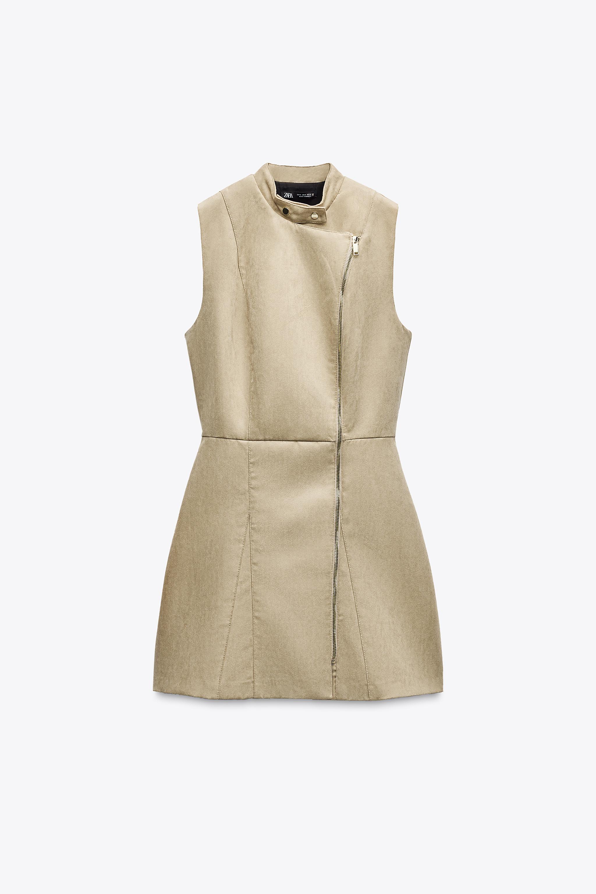【ZARA】スエード風ミニワンピース / ポルトガル発送 スエード風ミニワンピース - サンド | ZARA Japan / 日本
