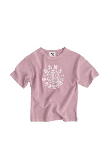 Zara 6-14 YEARS/ VARSITY 50TH ANNIVERSARY T-SHIRT - Pastel pink