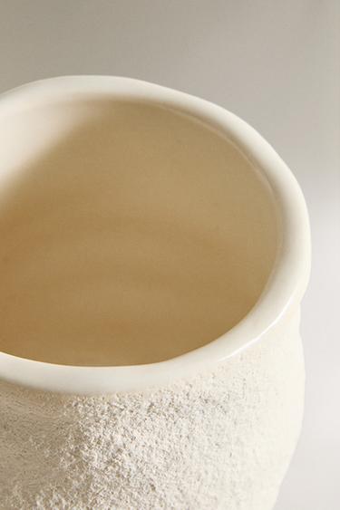 TEXTURED CERAMIC TOOTHBRUSH HOLDER - Ecru by Zara - Image 2