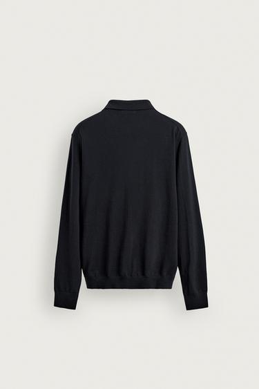 REGULAR FIT KNIT POLO SHIRT — Navy blue 2