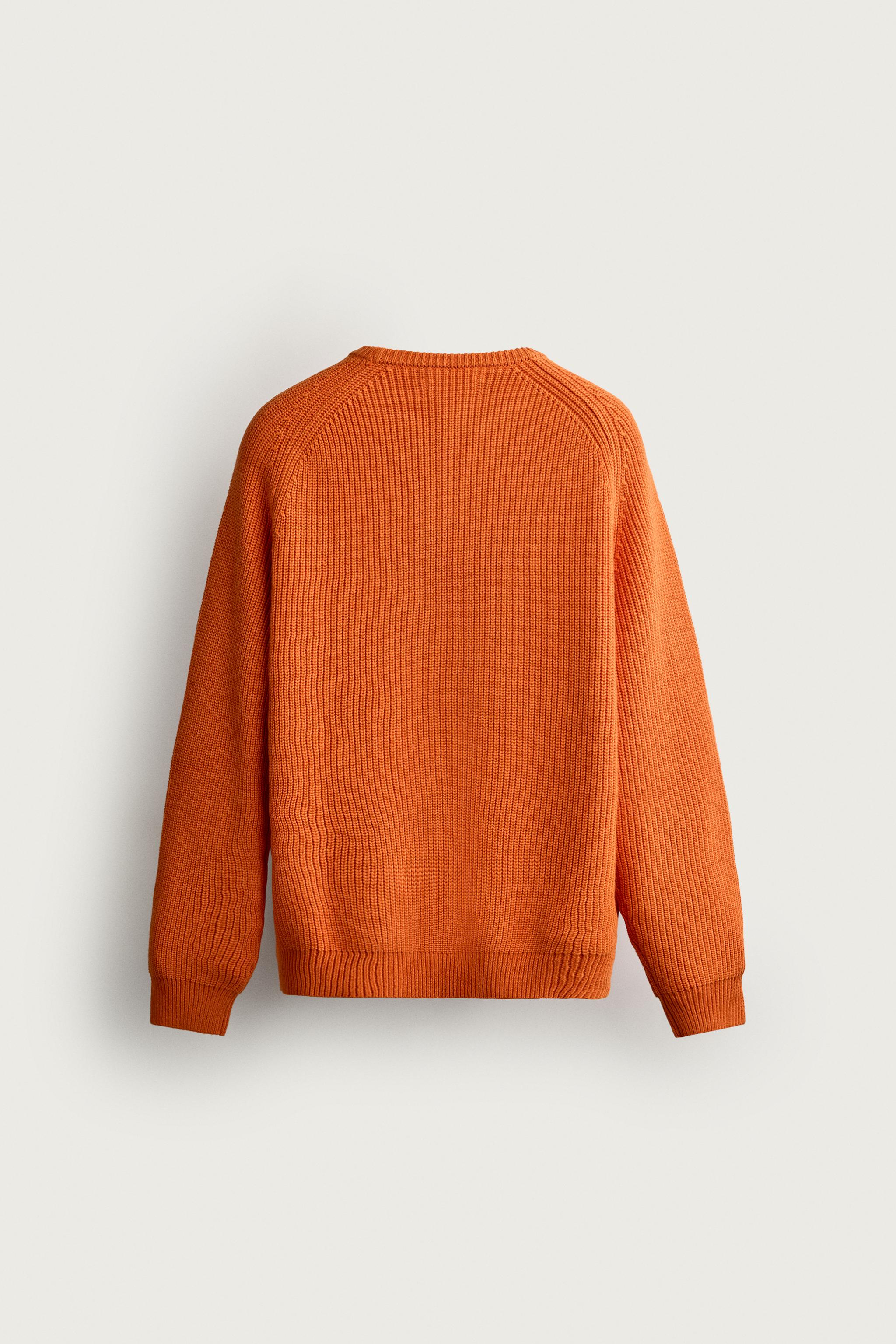 COTTON-WOOL PURL KNIT JUMPER