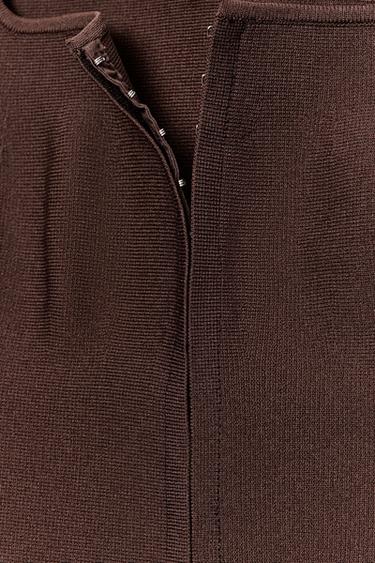 KNIT CORSETRY-INSPIRED TOP - Brown by Zara - Image 7