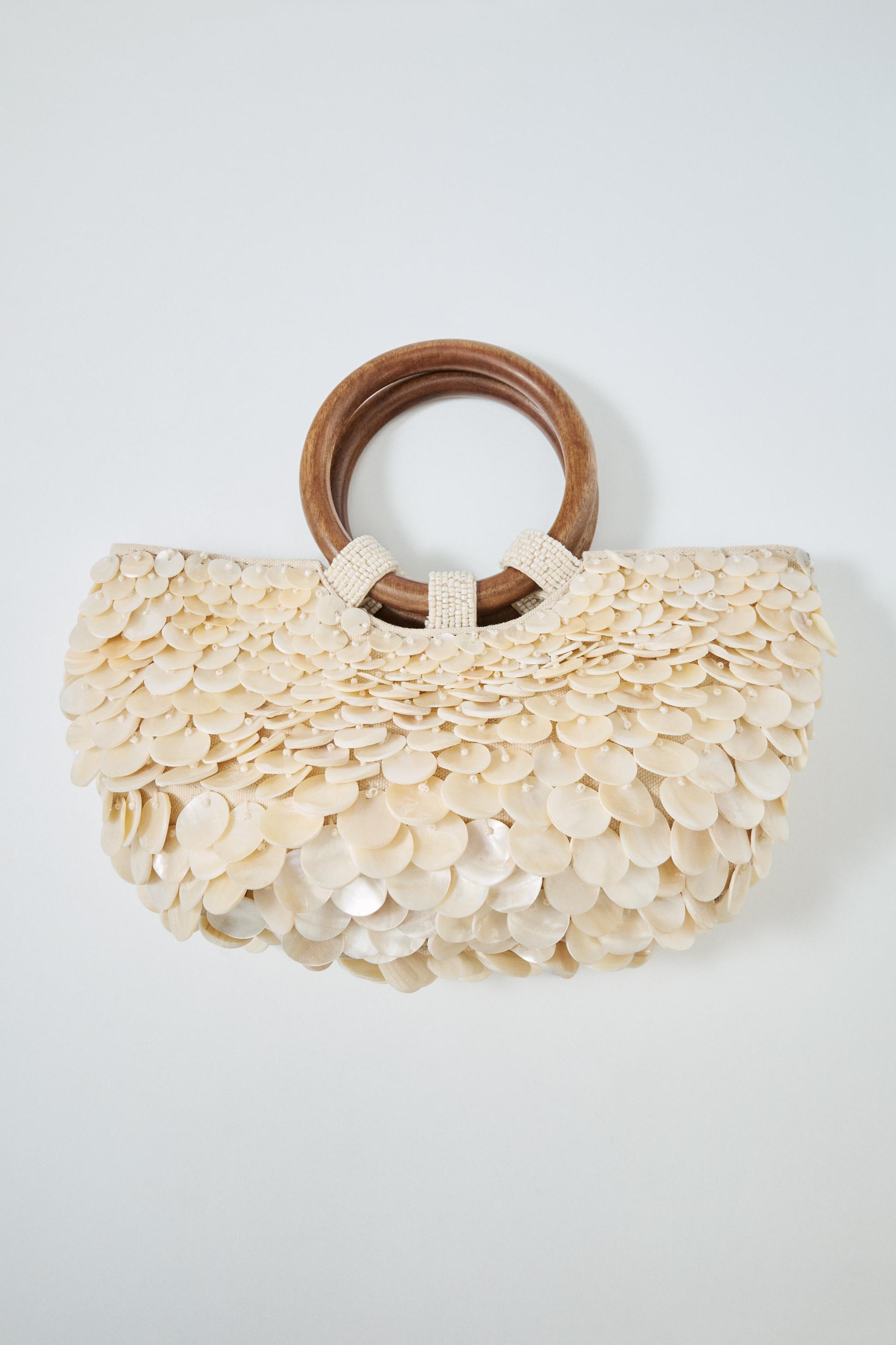 아플리케 디테일 핸드백