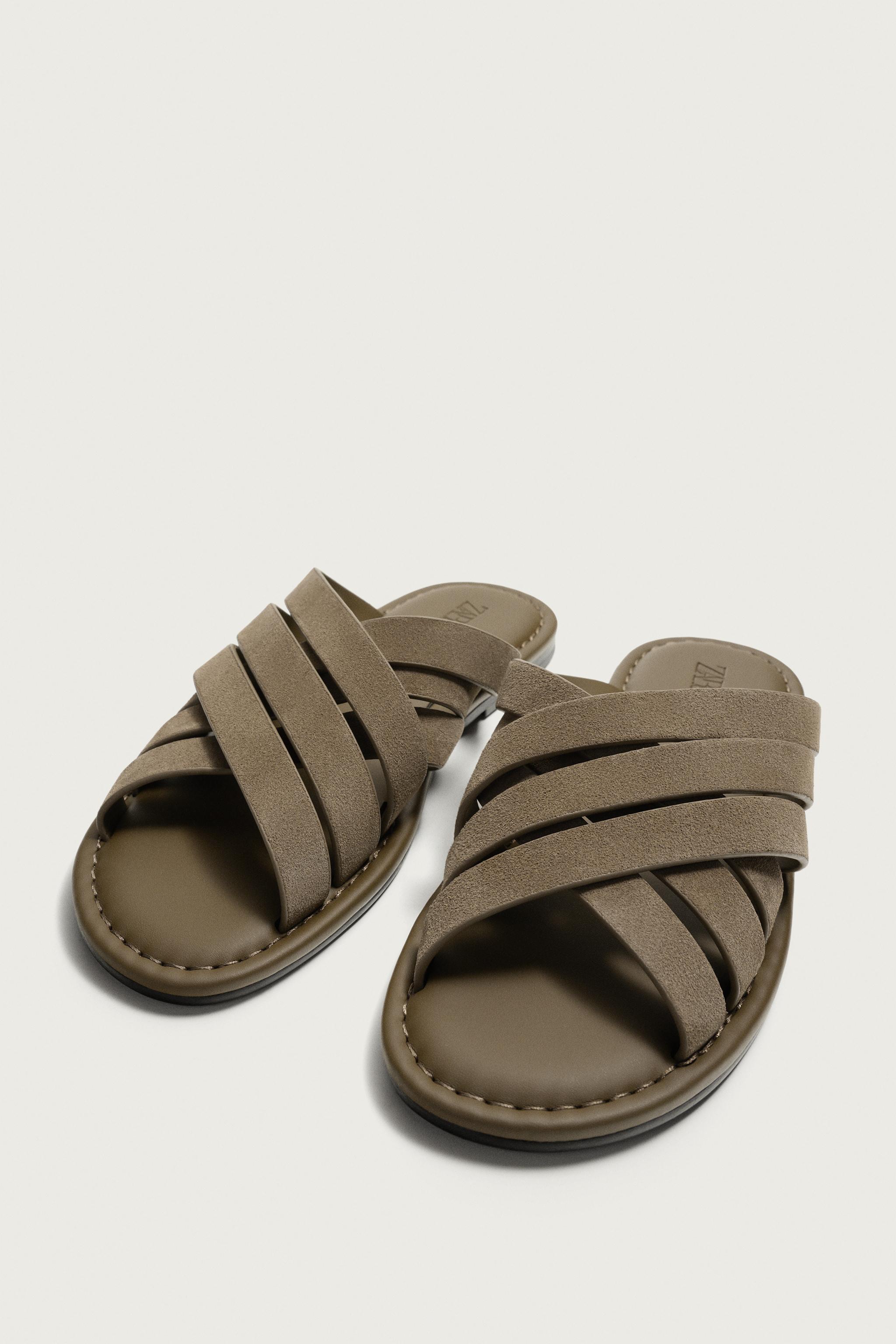 Zara DERİ BANTLI SANDALET görsel 2