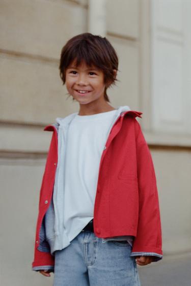 CHECK PRINT LINED JACKET - Red by Zara