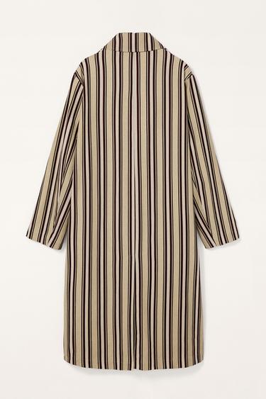 TRENCH COTON - LIN RAYÉ ÉDITION LIMITÉE - Grenat de Zara - Image 3