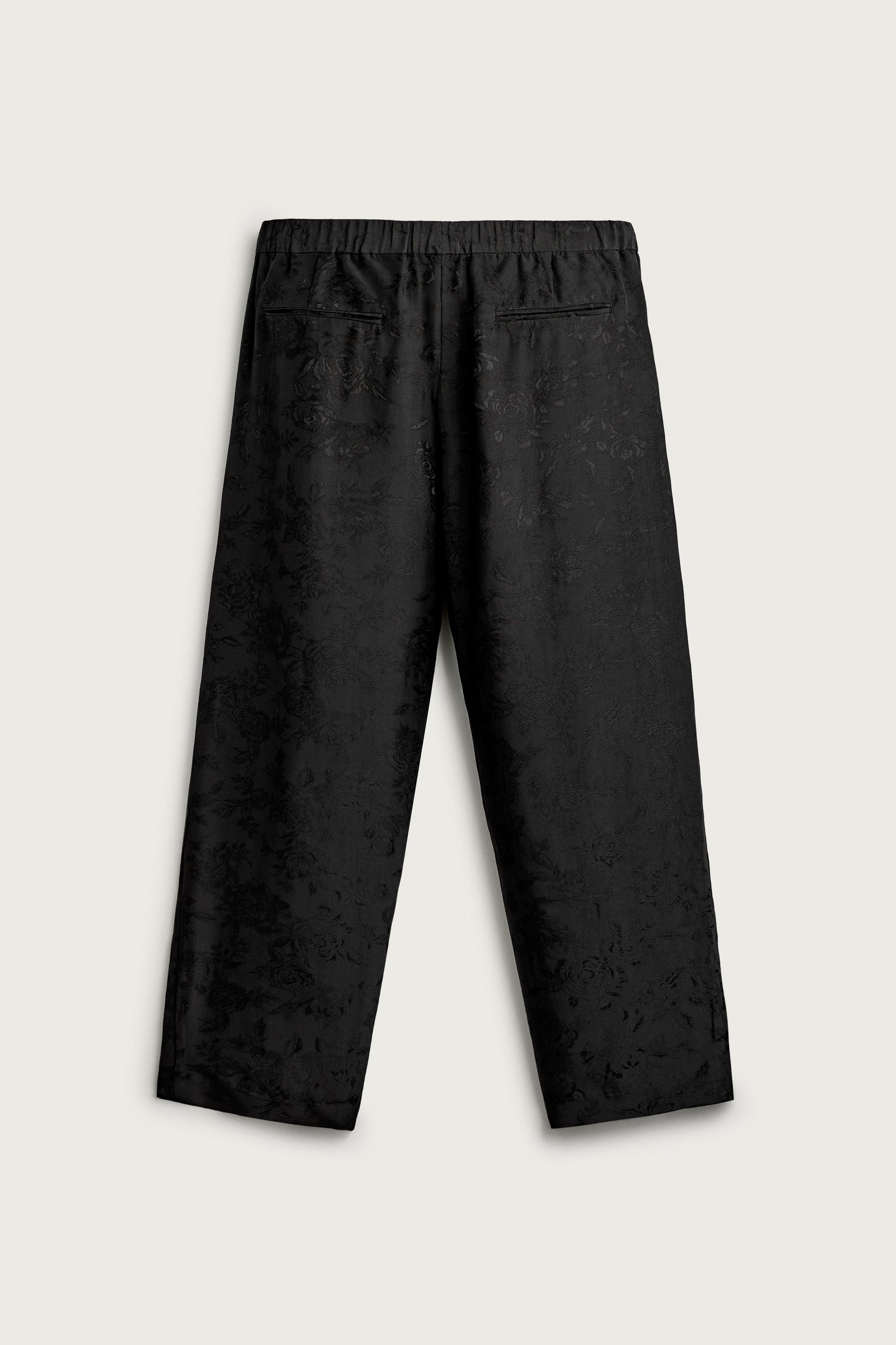 PANTALON FLUIDE JACQUARD FLORAL