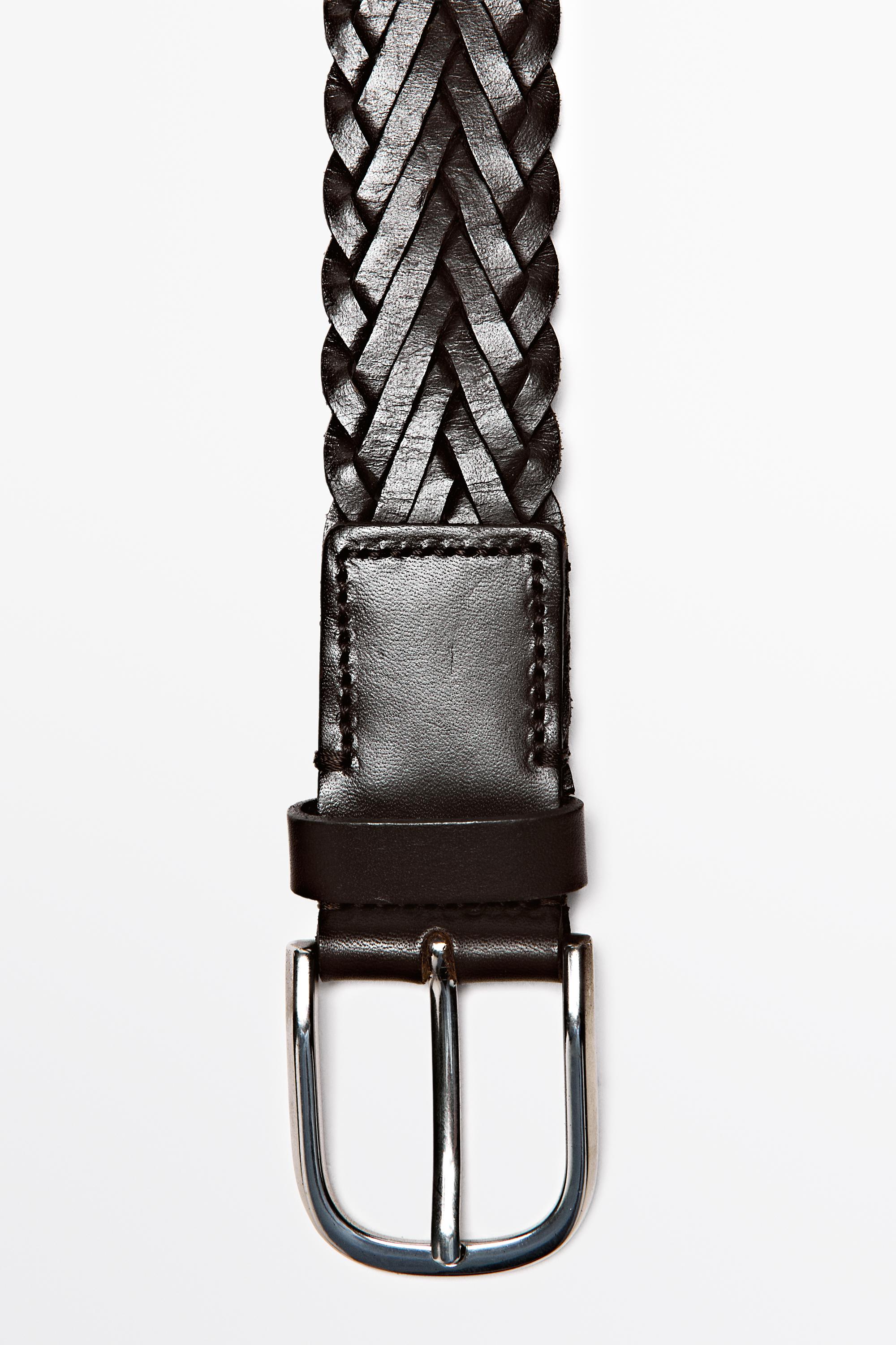 Braided leather belt