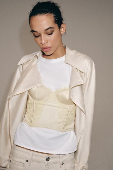 CORSET BIMATIÈRE EN DENTELLE - Vanille de Zara - Image 5