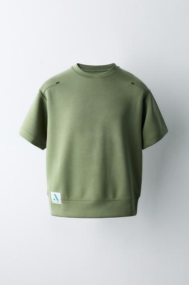 PLAYERA SPORTY LOGO - Verde medio de Zara