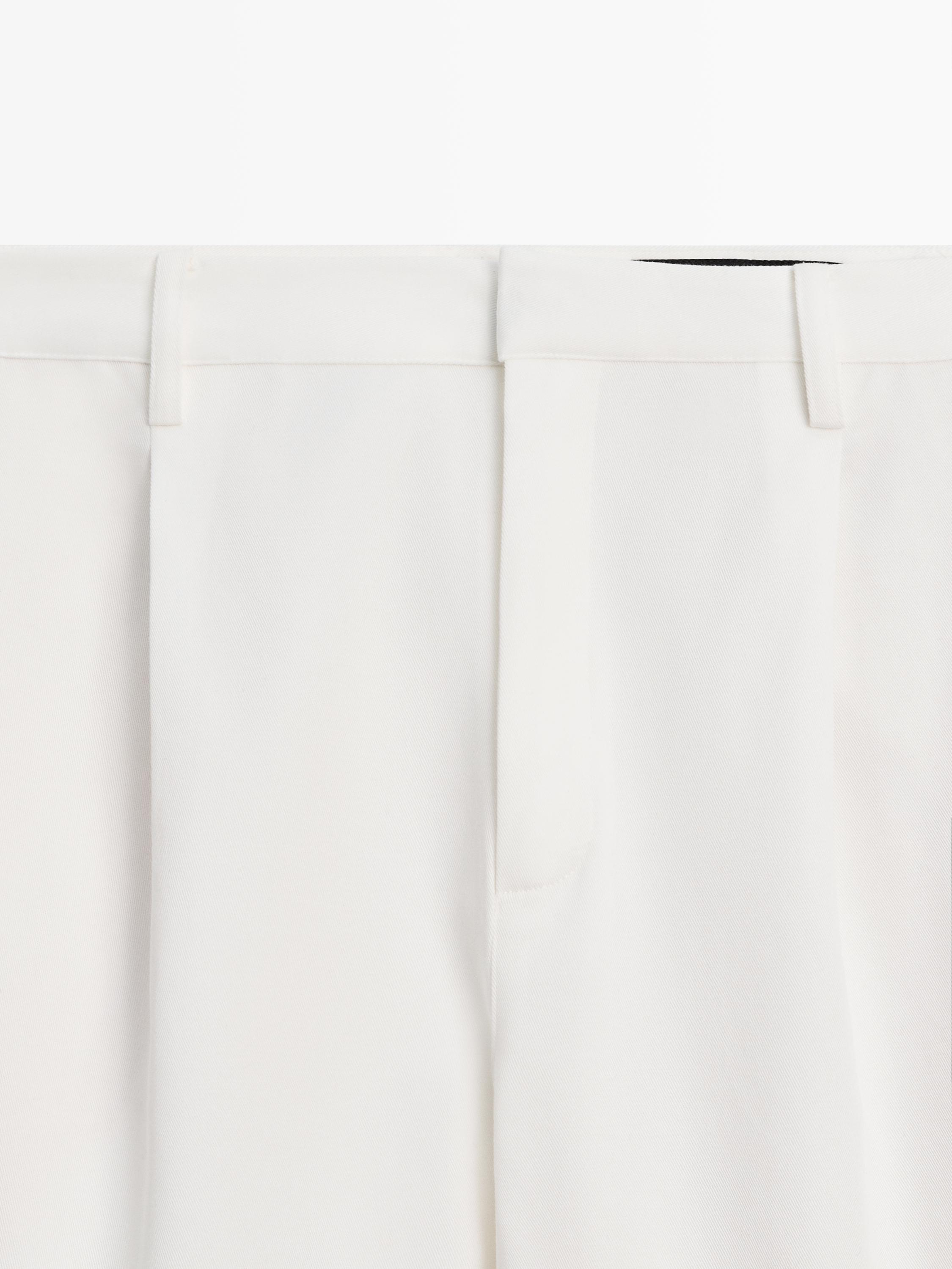 Pantalon à pinces en coton