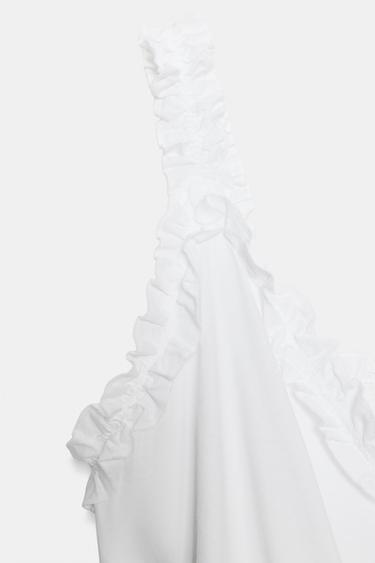 VOLUMINOUS STRAPPY TOP - White by Zara - Image 6