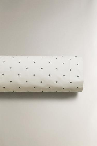FLORAL PRINT PILLOWCASE - Oyster-white by Zara - Image 4