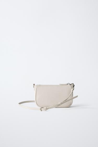 SAC BANDOULIÈRE À CHAÎNE - Blanc écru de Zara - Image 4
