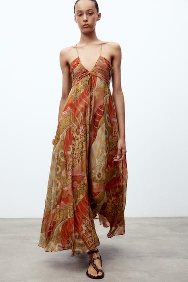 ROBE MI-LONGUE IMPRIMÉE ZW COLLECTION - 024 de Zara - Image 2